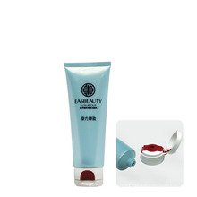 China pe plastic cosmetic facial cleanser tubes with flip top cap